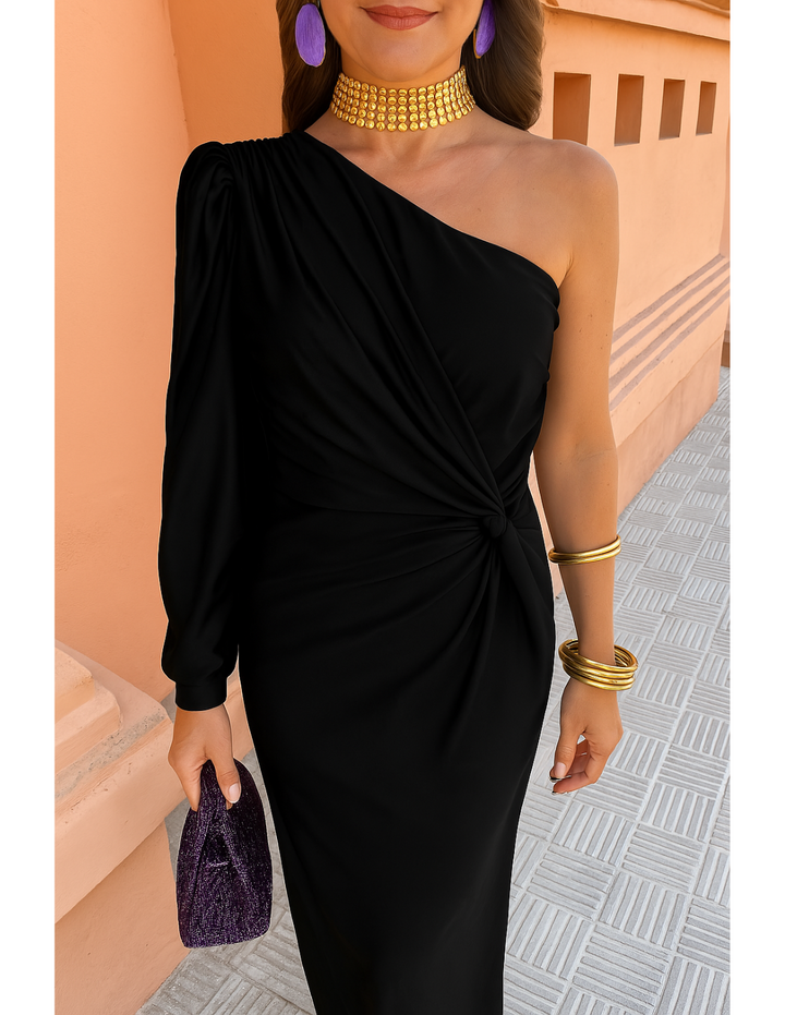 Alaysia™ Women's Long Black Summer Robe